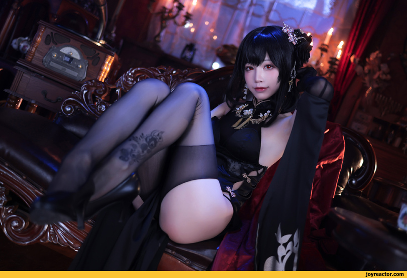 ,Chen Hai (Azur Lane),azurlane,anime,fandoms,Anime Ero Cosplay,anime cosplay,asian girl,stockings,long post,aqua28551264,Anime Unsorted