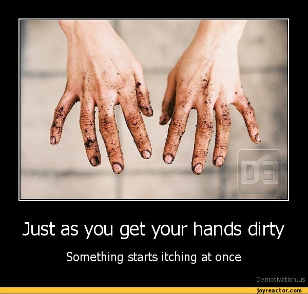 ﻿Just as you get your hands dirty
Something starts itching at once
De motivation .us,demotivation posters,auto