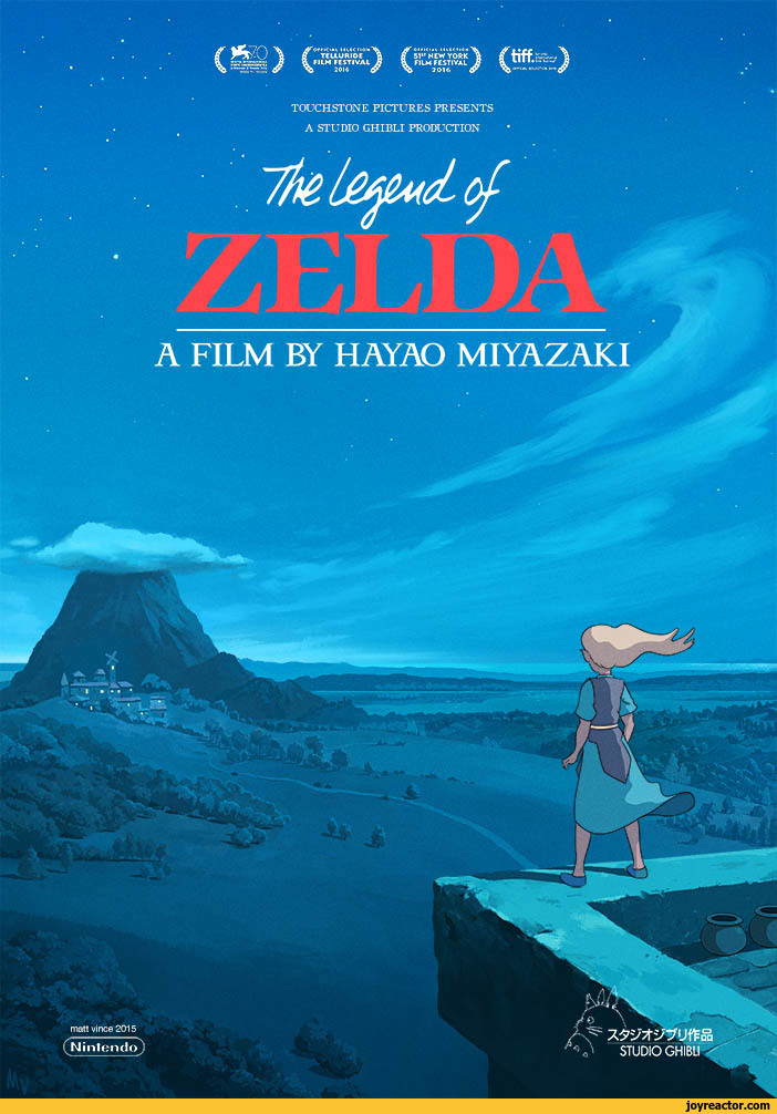 ﻿TOUCHSTONE PICTURES PRESENTS Л STUDIO GHIBLI PRODUCTION
7k leytMûL of
A FILM BY HAYAO MIYAZAKI,link,the legend of zelda,fandoms,legend of zelda,games,ganon,crossover,Hayao Miyazaki,anime,loz crossover,Anime Unsorted